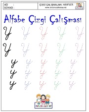 z harfi çizgi çalışması